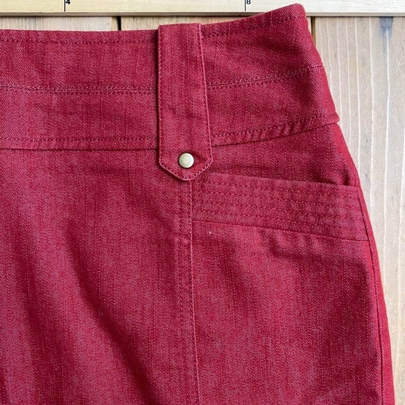 Worthington Red Denim Pencil Skirt 8P - Picture 2 of 5